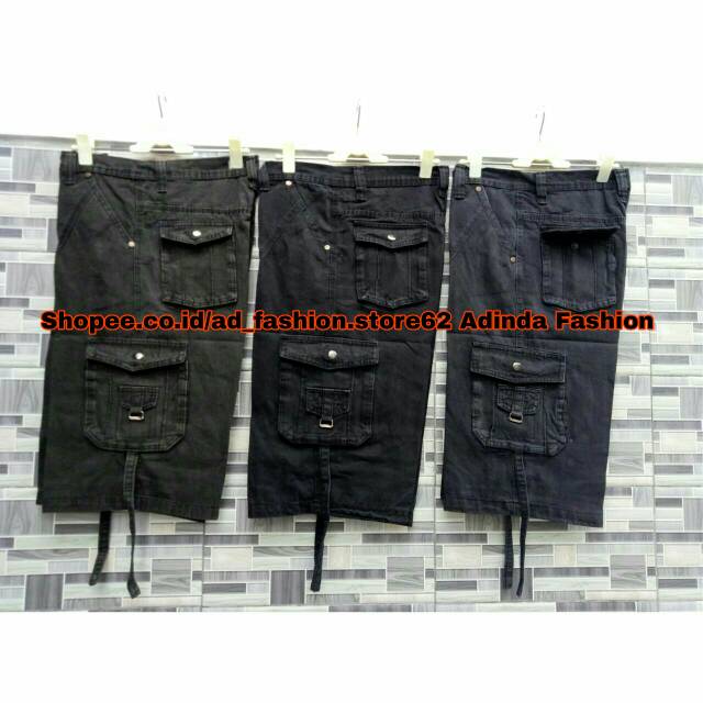 Kargo Jumbo Jeans 7/8 Pria Bordil Tactical Celana Pendek Cargo Cowok Big Size DKV 27-44