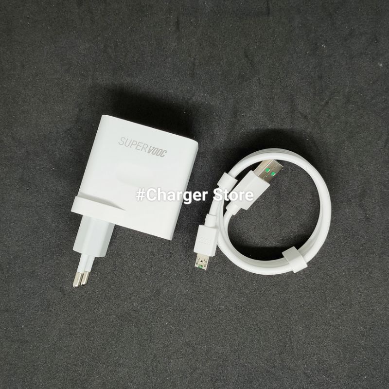 Charger Oppo ORIGINAL 30W 6A Fast Charging SUPER VOOC Kabel Micro USB DART CHARGER 30 WAT