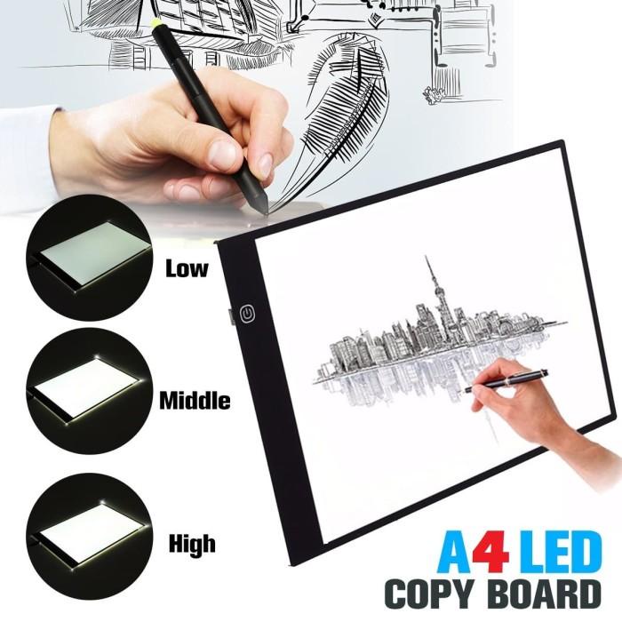 

Drawing Tracing A4 Copy Board Papan Jipak LED Light Pad Ultra Slim A4 Berkualitas