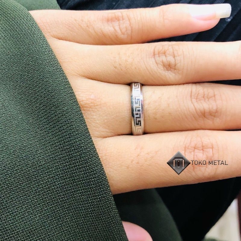 4s Grosir Solo || Cincin Titanium Stainless Steel (ANTI KARAT) Silver CC757