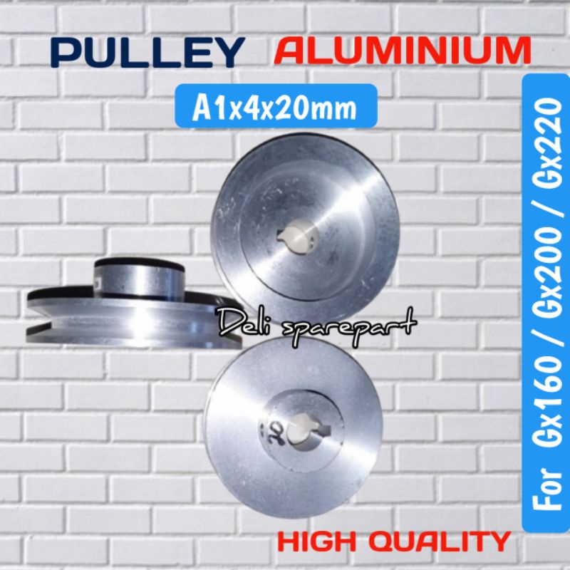Pulley puli poli A1x4x20 mm Aluminium Alma mesin gx160 gx200 gx220