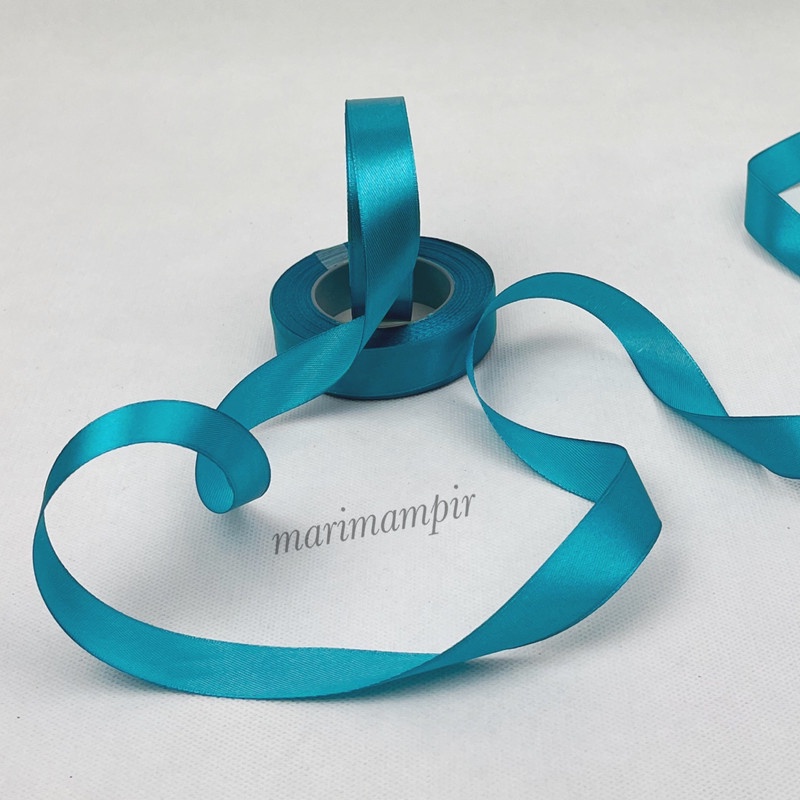

PITA SATIN KAIN 3/4 INCI / 2 CM WARNA TEAL TUA #047