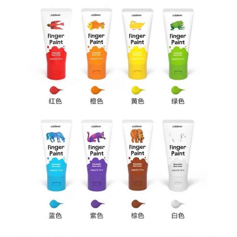 

Mideer Washable Non Toxic Finger Paint Painting Cat Isi 8 SF6