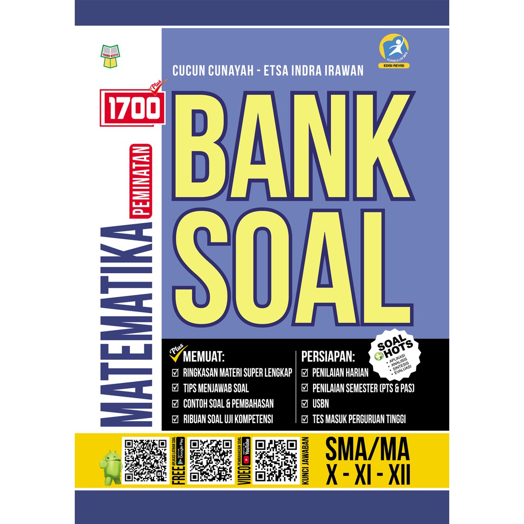 Buku 1700 Plus Bank Soal Matematika Peminatan Sma Kurikulum 2013