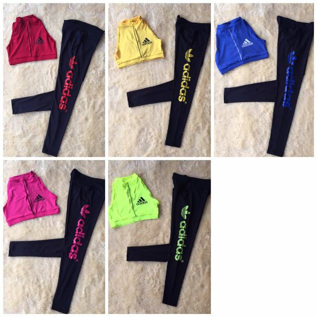 Setelan crop adidas
