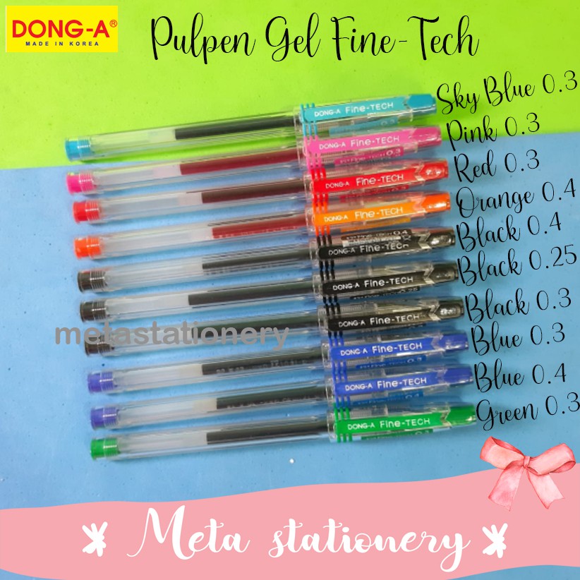 

Pulpen Fine Tech gel Dong-A MADE IN KOREA 100% ORIGINAL