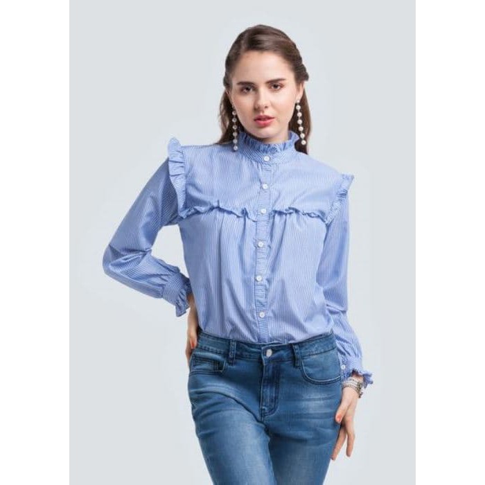 Kemeja Nevada original matahari hem wanita cewek ladys katun full hangtag bandrol label harga Kemeja