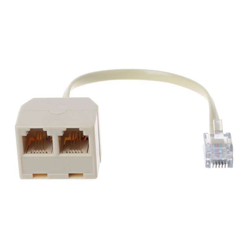 Adapter Splitter Telepon Rj11 6p4c 1 Male Ke 2 Female Rj11 Ke Rj11