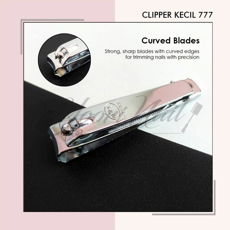 Gunting kuku 777 kecil / jumbo besar ukuran normal size silver stainless nail clipper