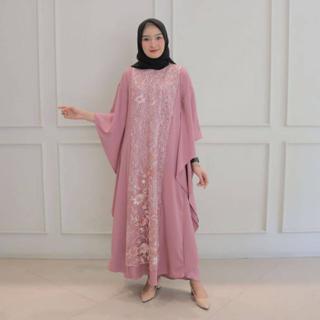 Long Kaftan Gamis Kelelawar Mikayla Shopee Indonesia