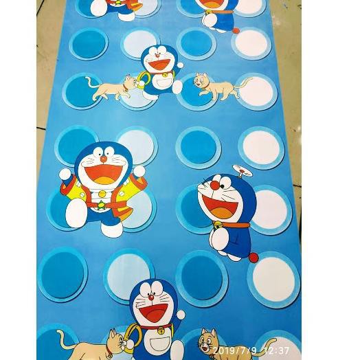 Wallpaper Dinding Motif Doraemon Kucing Polkadot | Wallpaper Murah Ruang Tamu Kamar Anak
