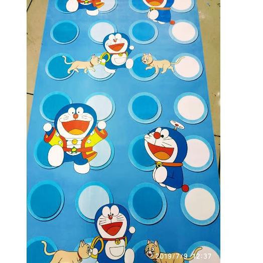 Wallpaper Dinding Motif Doraemon Kucing Polkadot | Wallpaper Murah Ruang Tamu Kamar Anak