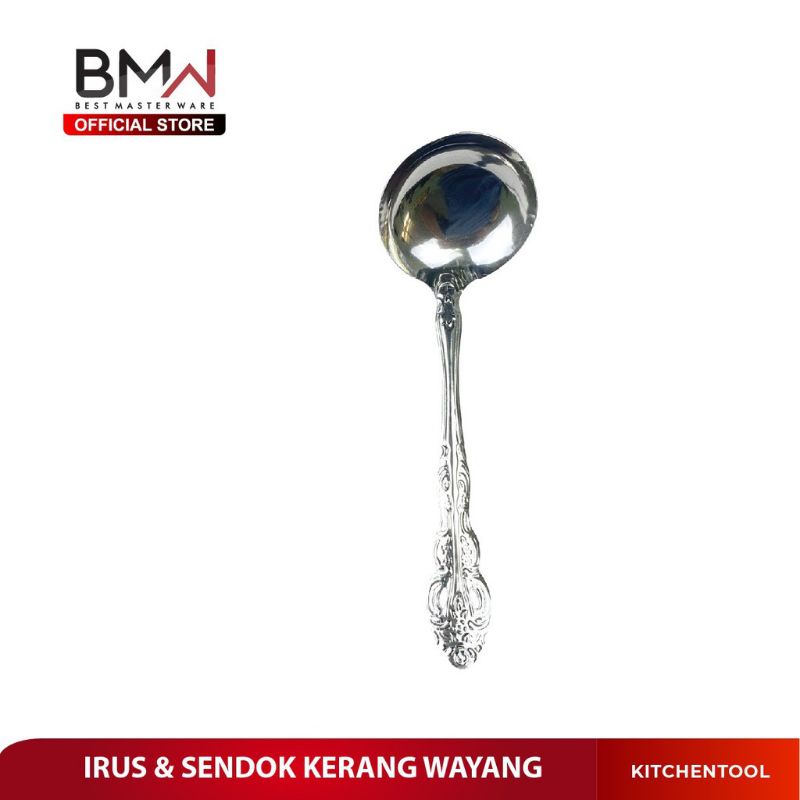 servis Centong sendok sayur irus saji prasmanan / sendok lauk prasmanan stainless model kerang wayang