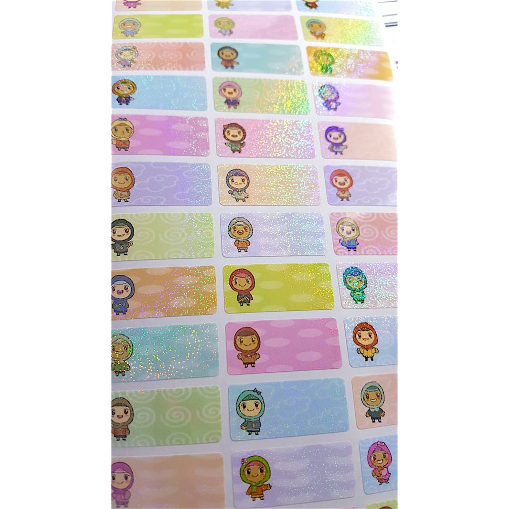 

Label nama stiker waterproof premium Girls in Hijab Glitter