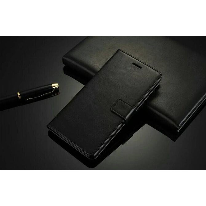 KLCT FLIP COVER OPPO F7 OPPOF7 WALLET LEATHER CASE CASING - HITAM 82T5