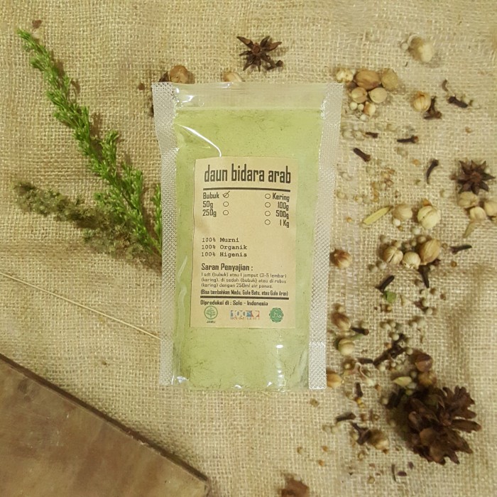 

DAUN BIDARA ARAB BUBUK 100gr - Ziziphus Mauritiana - MURNI - JSR