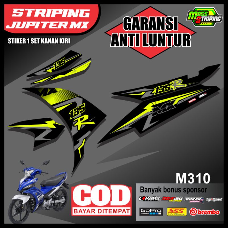 Jual Striping Jupiter MX NEW MX 135 cc 5 Speed Sticker Lis Variasi Mx 135 New Shopee Indonesia