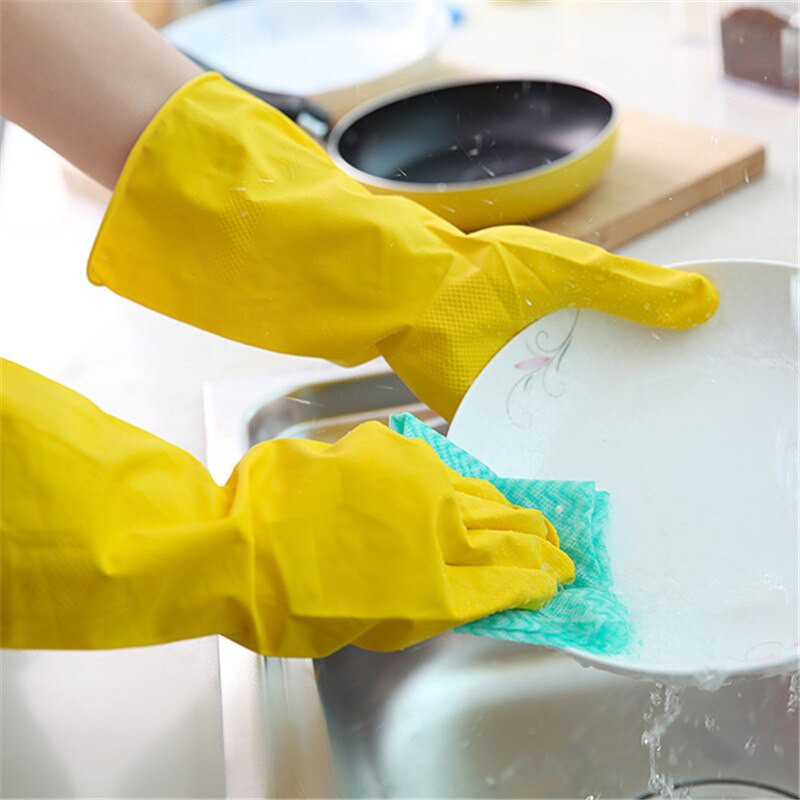 Sarung Tangan Karet Anti Air Latex Gloves Industrial Berkebun Cuci Piring