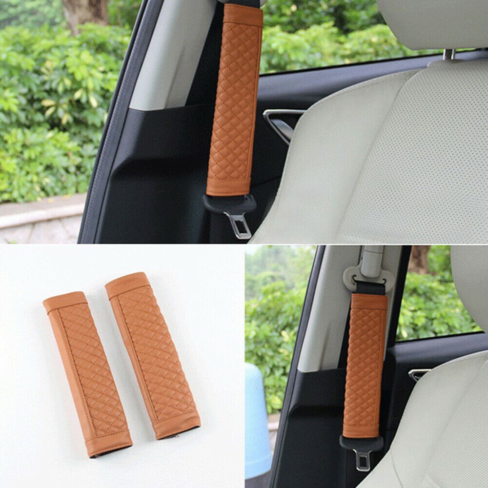 SUYOU 2 pcs New Car Shoulder Sheath Harness Cushion Safety Seat Belt Cover Pad Comfortable Soft Safe Padding Protection Cover/Multicolor