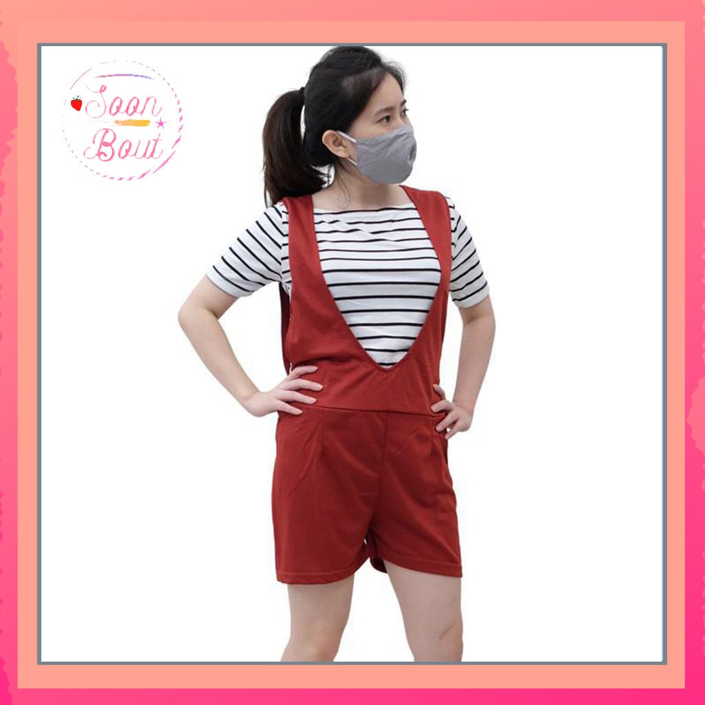 Jumpsuit Baju Wanita Kekinian/ Pakaian Wanita Celana Pendek Outfit Wanita Termurah