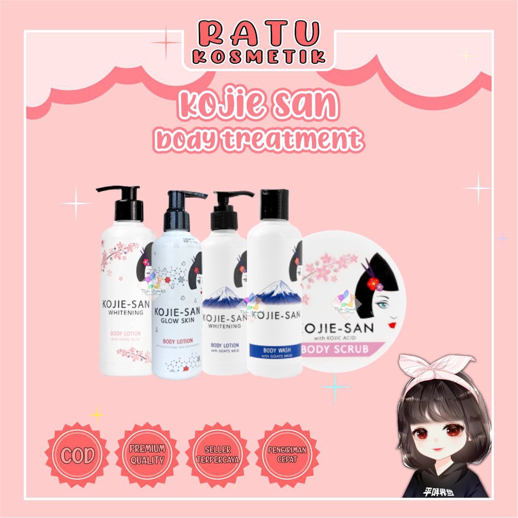 ❤ RATU ❤ Kojie San Skin Whitening Body Lotion Goats Milk Kojic Acid Glow | Body Wash | Body Scrub