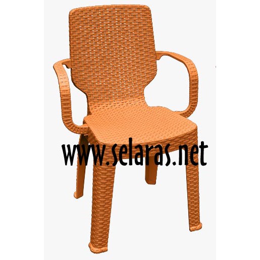 Kursi sender plastik motif anyaman rotan Napolly 2R3 Arm Kursi sender plastik motif anyaman rotan Napolly 2R3 Arm