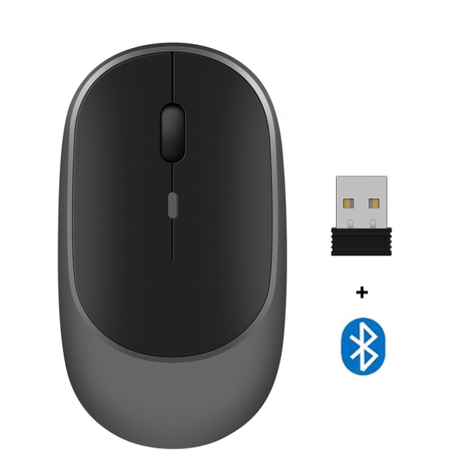 Mouse Wireless Laptop PC Tanpa Kabel/Mouse W2 Nuos 2,4 GHZ Slim Tipis