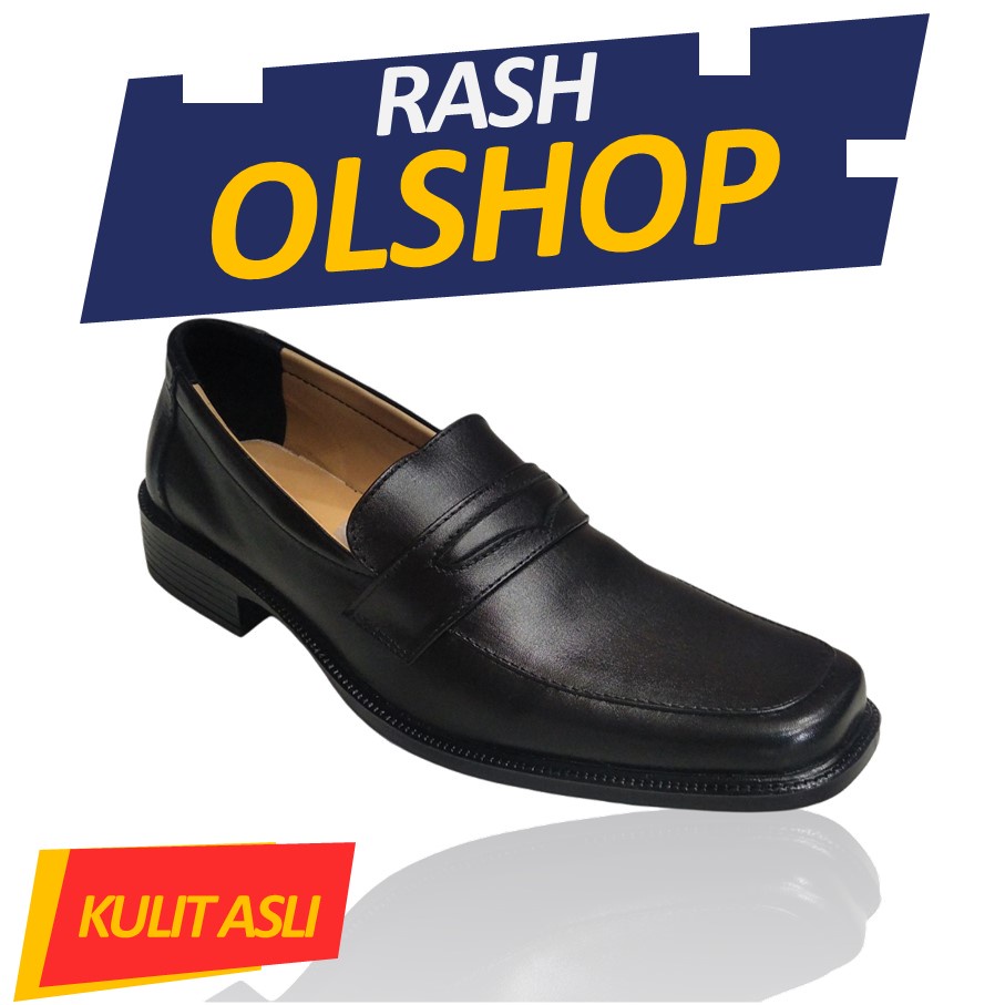 Sepatu Pantofel Slip On Terbaru Bahan Kulit Asli Sepatu Formal Pria Kulit