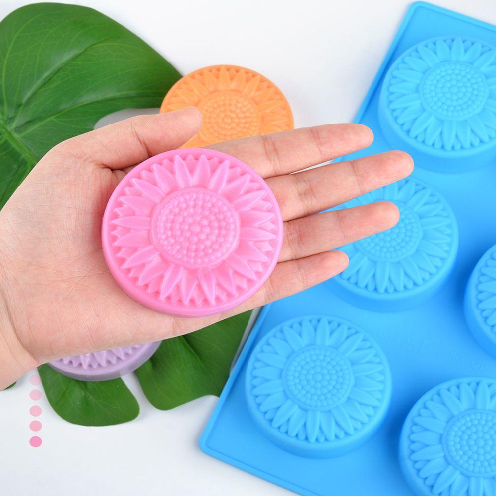 R-flower Silicone Soap Mold Flower Shaped Multi-Fungsi Kaki Bayi Berbentuk 6rongga Handmade Sabun Perlengkapan