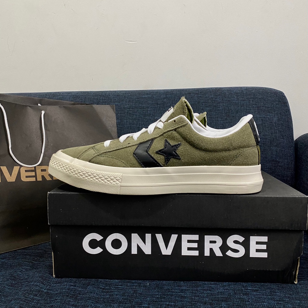 Sepatu Converse Classic Suede Green Army - [ BUKAN SNEAKERS PUMA, CONVERSE, ADIDAS ] - GRATIS ONGKIR