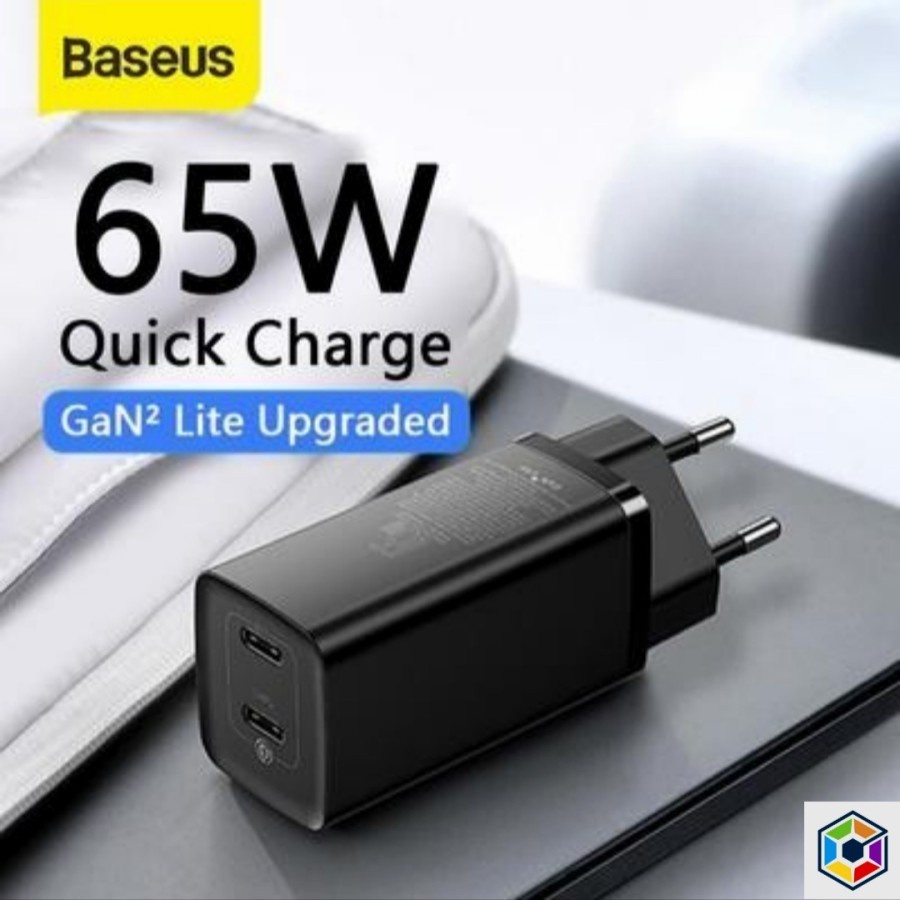 Baseus Charger 65W GaN2 Lite 2port C+C Quick Charger EU Plug