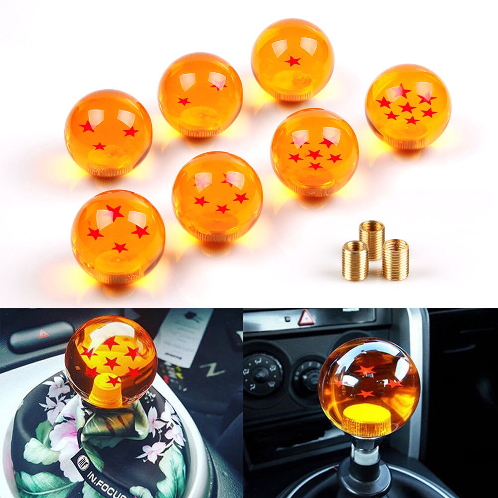 Knob Tuas Perseneling Mobil Manual Universal Desain Dragon Ball 1-7 Bintang Warna Amber Gradasi