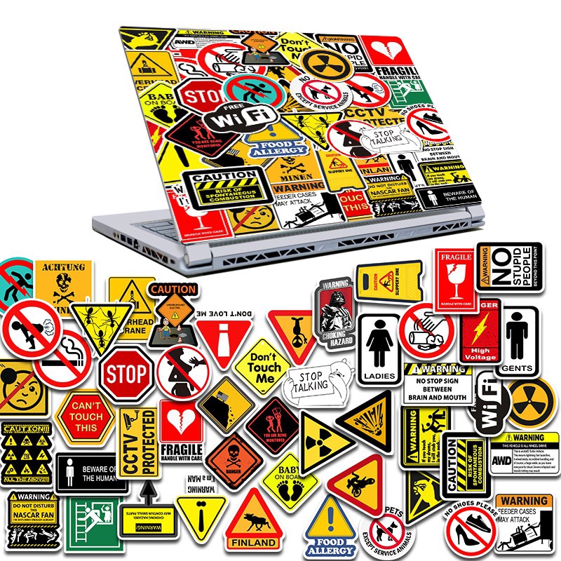 A set of 50 high-quality waterproof graffiti stickers