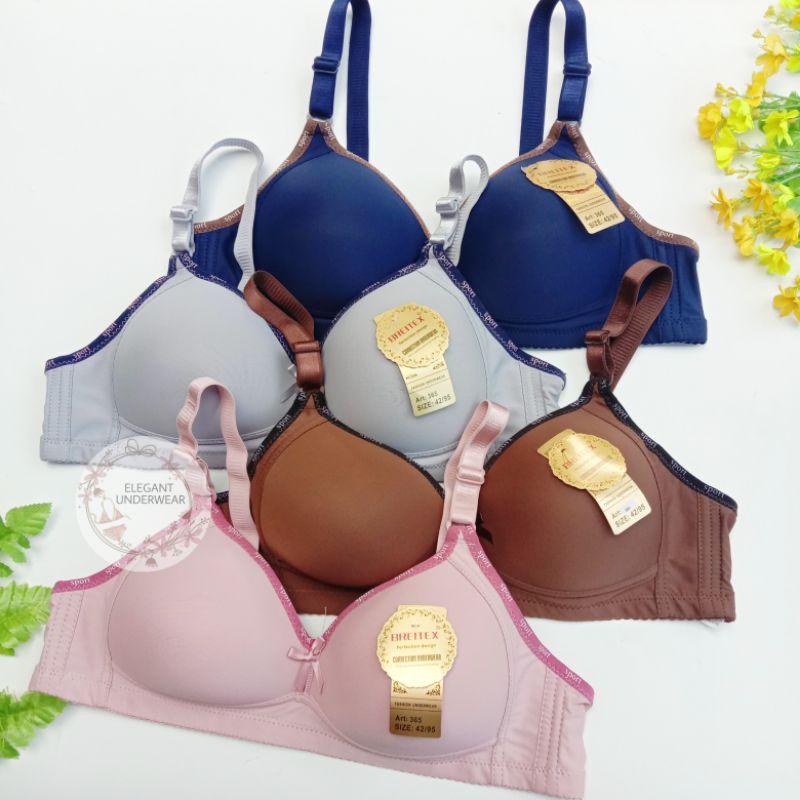 BH JUMBO TANPA KAWAT WANITA BRA UKURAN BESAR CUP C UK 36-46 BREITEX 365 KAIT 3