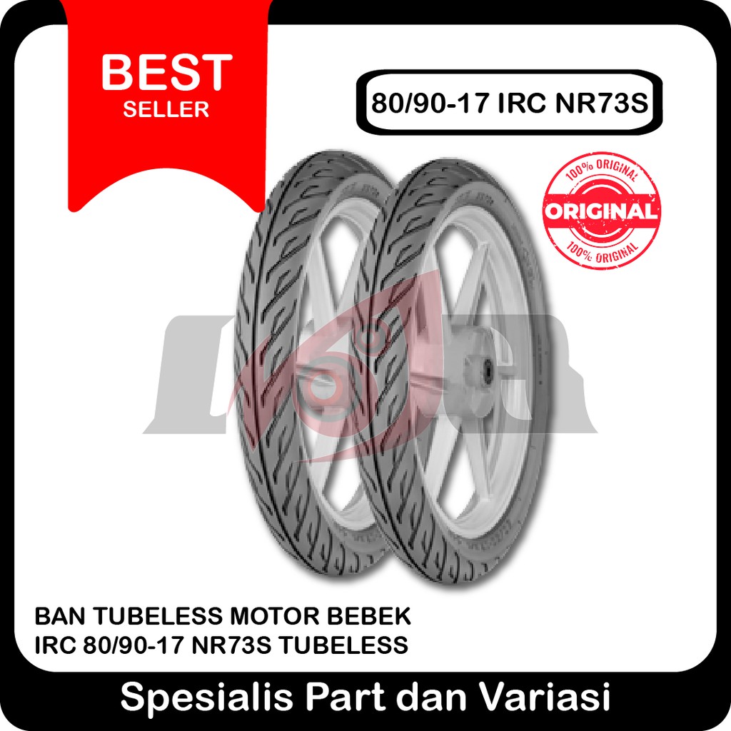 IRC 80/90-17 NR73S Road Sport Ban Tubeless Motor Bebek