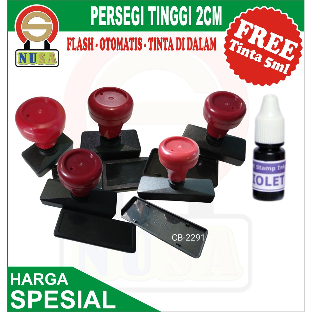 

STEMPEL OTOMATIS PERSEGI PANJANG TINGGI 2CM BONUS TINTA ISI ULANG
