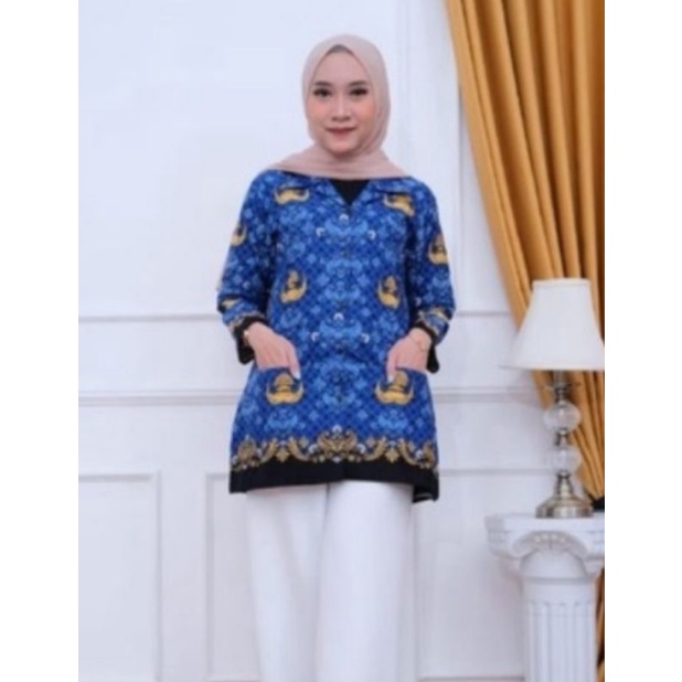 Batik korpri terbaru katun c40s lapis furing