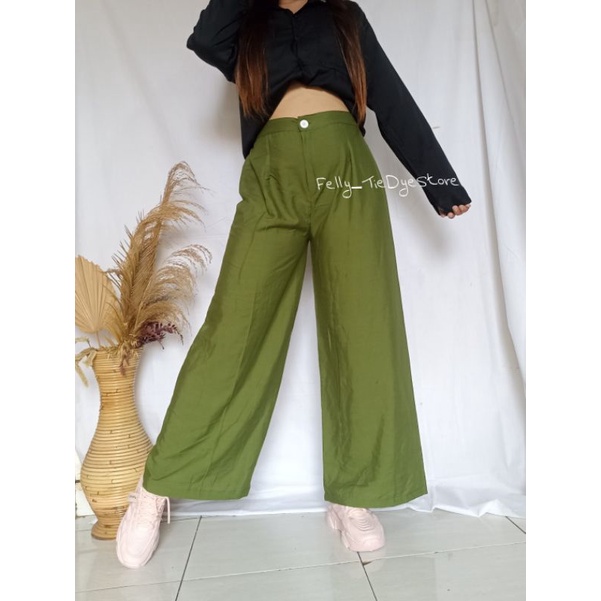 Kulot HW highwaist polos rayon fit to L