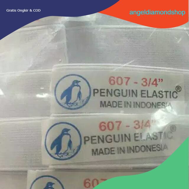 KARET PENGUIN 3/4 INCH (2CM) karet elastis WARNA PUTIH PER ROLL