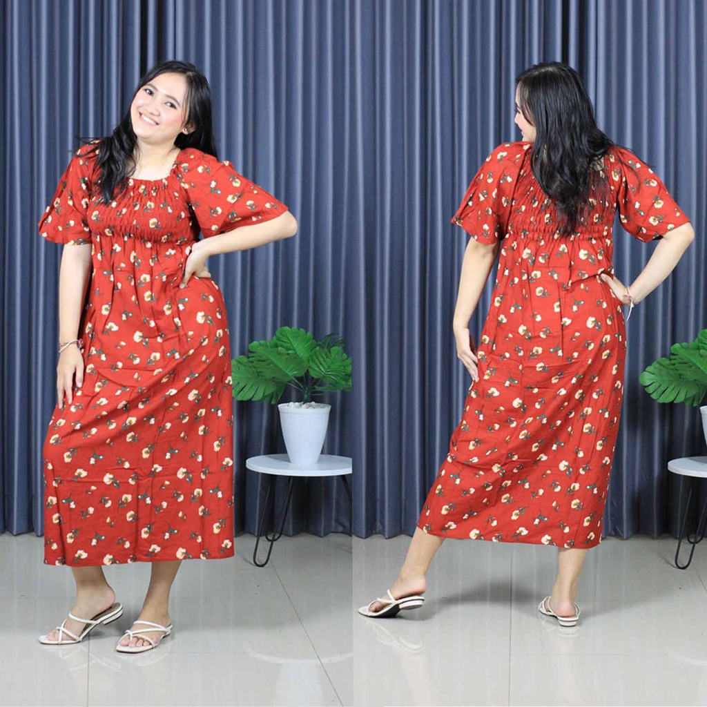 DRES KERUT TANGAN LONCENG PANJANG BALI (pilih motif)