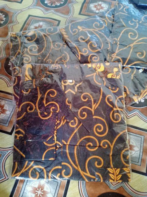 Baju Atasan Kemeja Batik Ayah Dan Anak Motif Kujang//kemeja Batik Keluarga M,l,xl
