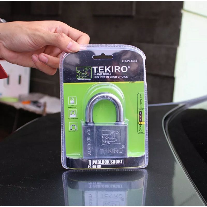 TEKIRO Kunci Gembok 60mm Pendek Padlock Short Model Kotak