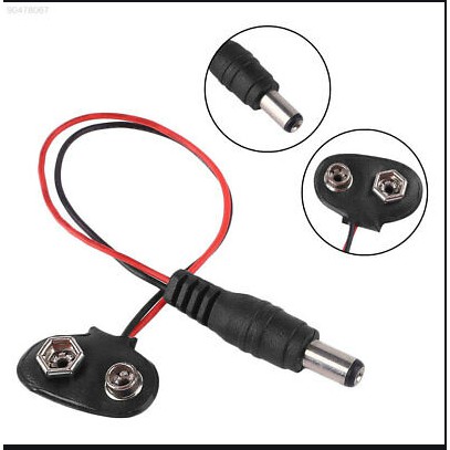 Kabel Power Tutup Kancing Baterai 9V Klip Konektor Plug  Mainan Kancing DC Arduino