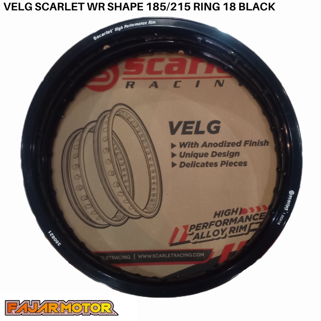 SCARLET ROSSI VELG RING 18 SCARLET RACING WR SHAPE LEBAR 160+185 185+215 RX KING CB GL T1GER