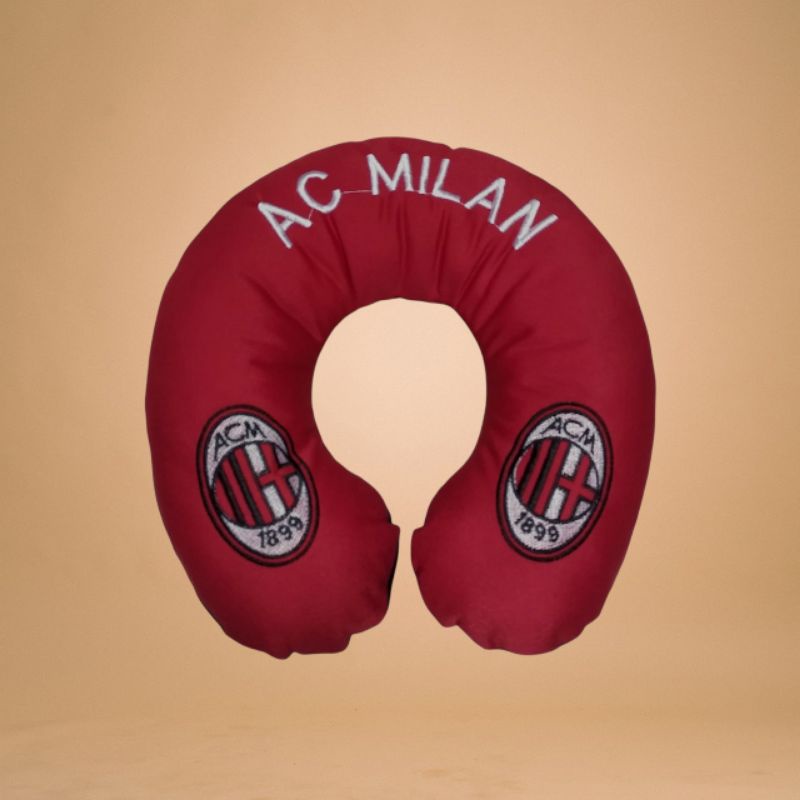 Bantal Leher AC Milan Bahan Velboa isi Darcon Team Bola