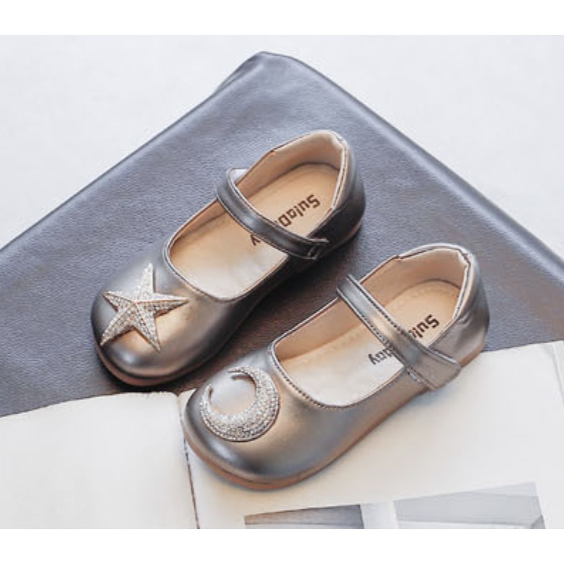 babyfit sepatu flats anak perempuan STAR AND MOON kids shoes import kl-a16