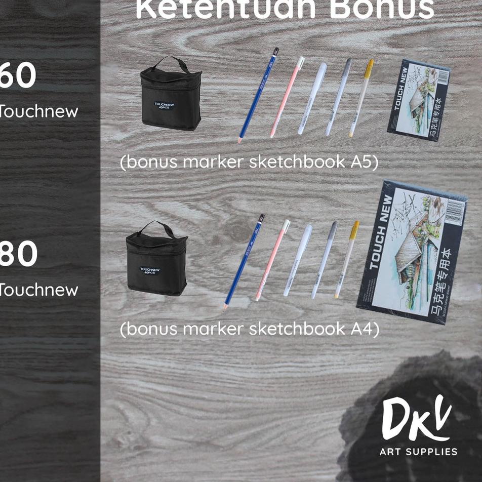 

Stock Banyak Touchfive Touchnew Marker Spidol 60 80 Colors Twin Markers Animasi