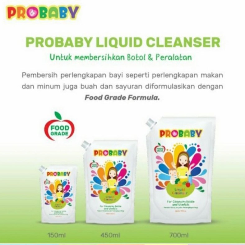 PROBABY Liquid Cleanser 450ml / 700ml Sabun Pembersih Botol  Susu Bayi Bottle Cleanser