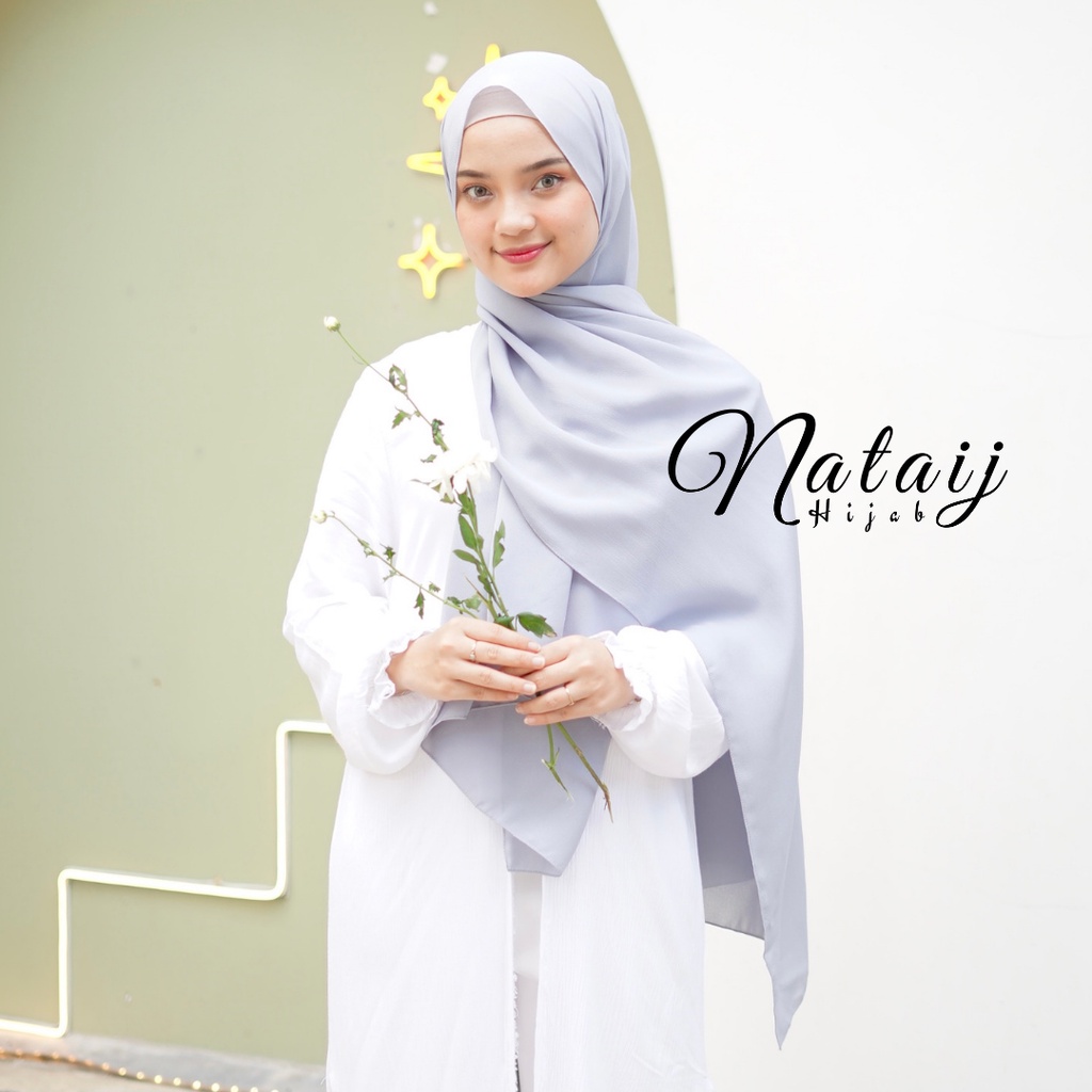 Pashmina Diamond 180x75 / Hijab Pashmina / Pasmina / Hijab / Jilbab / Kerudung / Pashmina Sabyan-SILVER