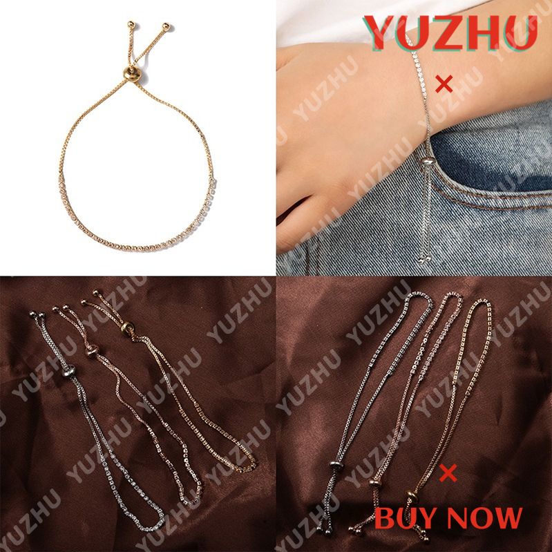 (YUZHU)COD Wanita Korea Gelang Hot Sale Kupu-kupu Swarovski Crystal Bunga Gelang Hadiah Ulang Tahun Wanita